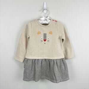 Moulin Roty Applique Cat Sweatshirt Dress 23 Months
